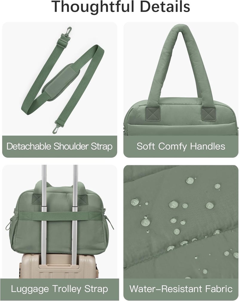 oscaurt Gym Bag for Women Lightweight Duffle Bag for Travel with Toiletry Pouch Water Resistant Carry On Weekender Overnight Duffel - Image 4